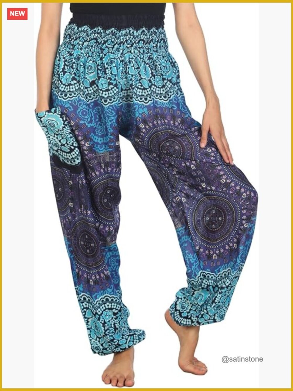 Harem Boho Pants for Women Yoga Lounge Pajama Pants S-4XL